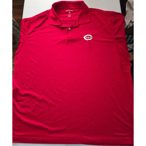 Antigua Polo Shirt Men's XL Cincinnati Reds Red Short Sleeve RN 60999